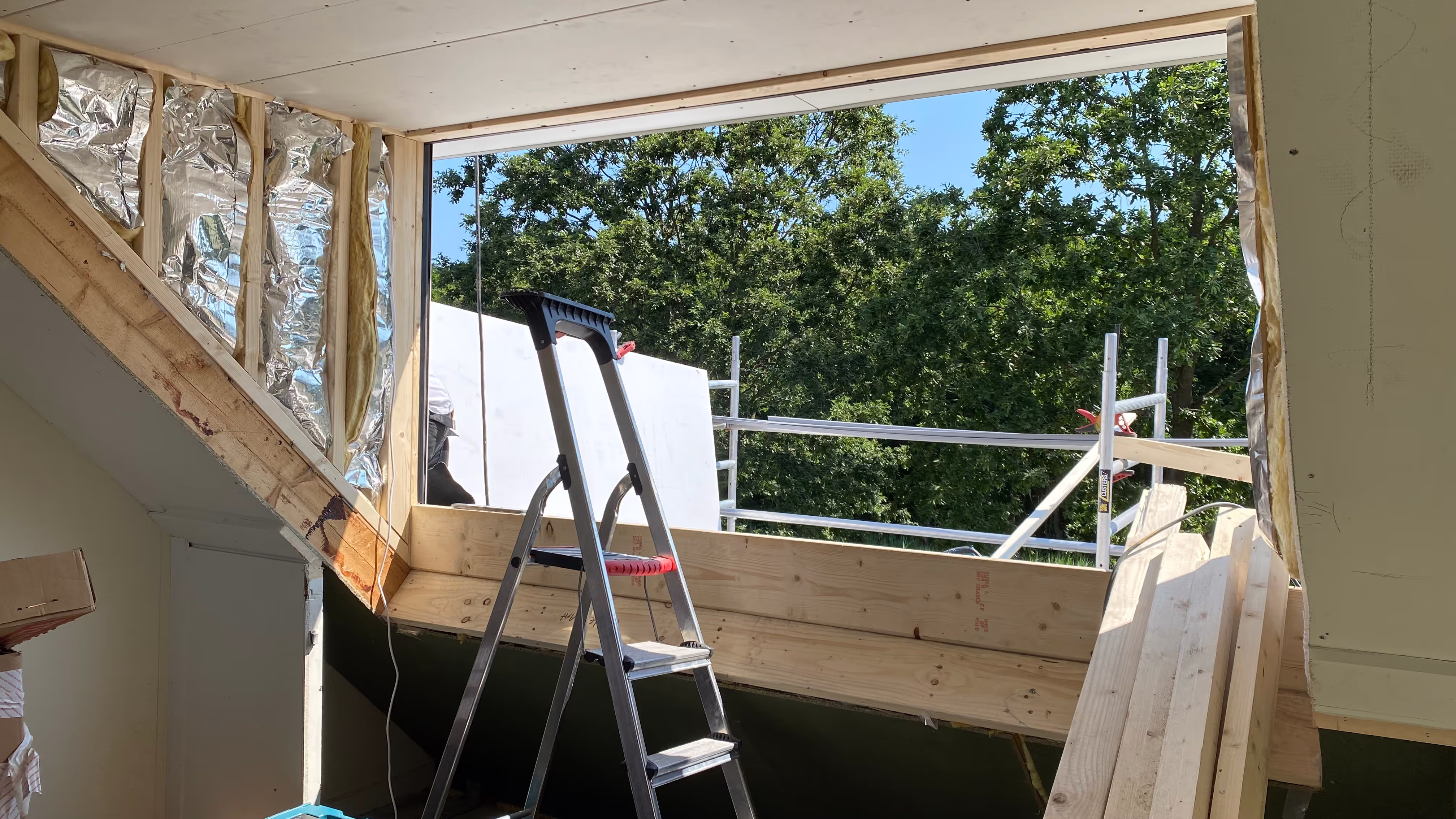 De aanbouw van een dakkapel