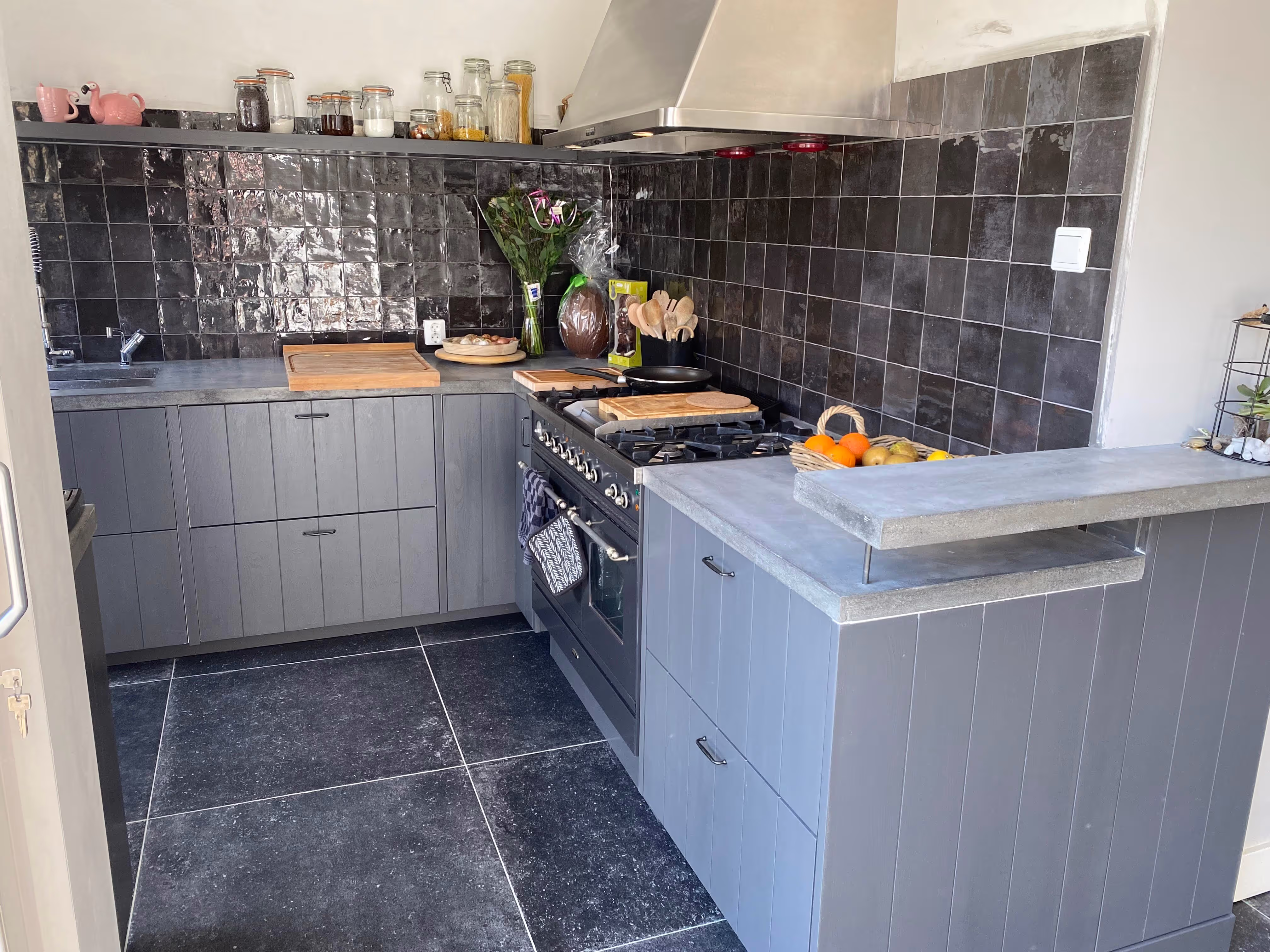 Op maat gemaakte keuken uit hout